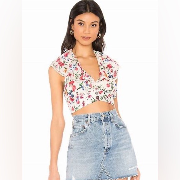 Lovers + Friends Tops - Lovers + Friends Marty Top in Peony Floral Large